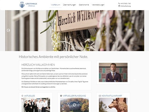 Gästehaus Wolfsbrunn Hartenstein Webdesign Hartenstein